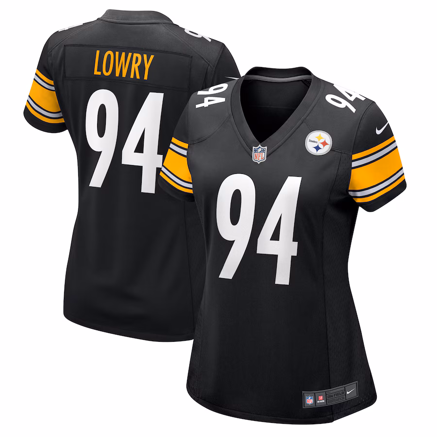 Women's Pittsburgh Steelers Dean Lowry Nike Black Team Game Jersey - Jersey