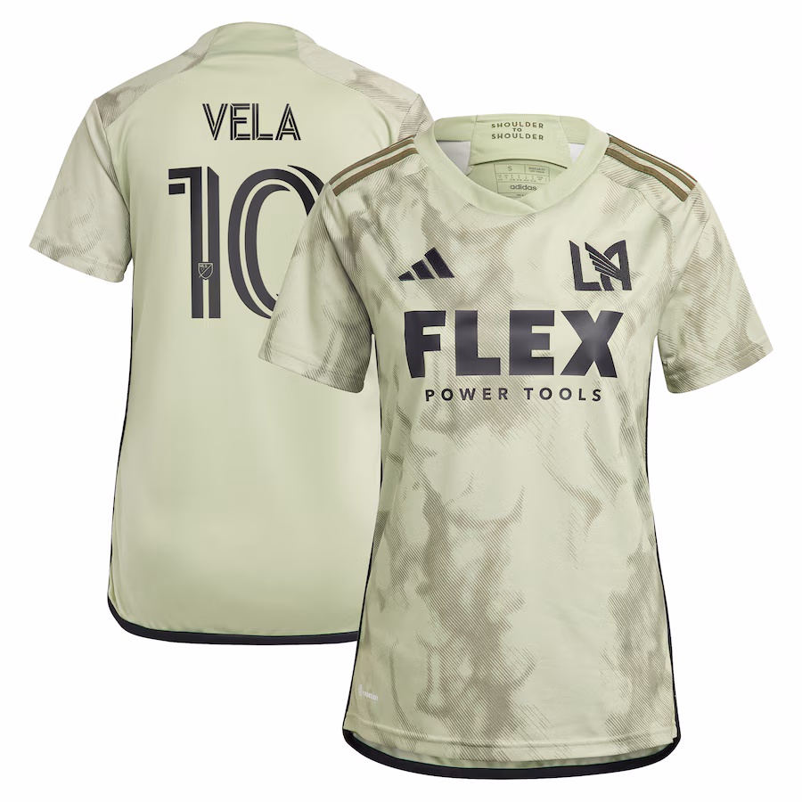 Women's LAFC Carlos Vela adidas Green 2023 Smokescreen Replica Player Jersey - Jersey