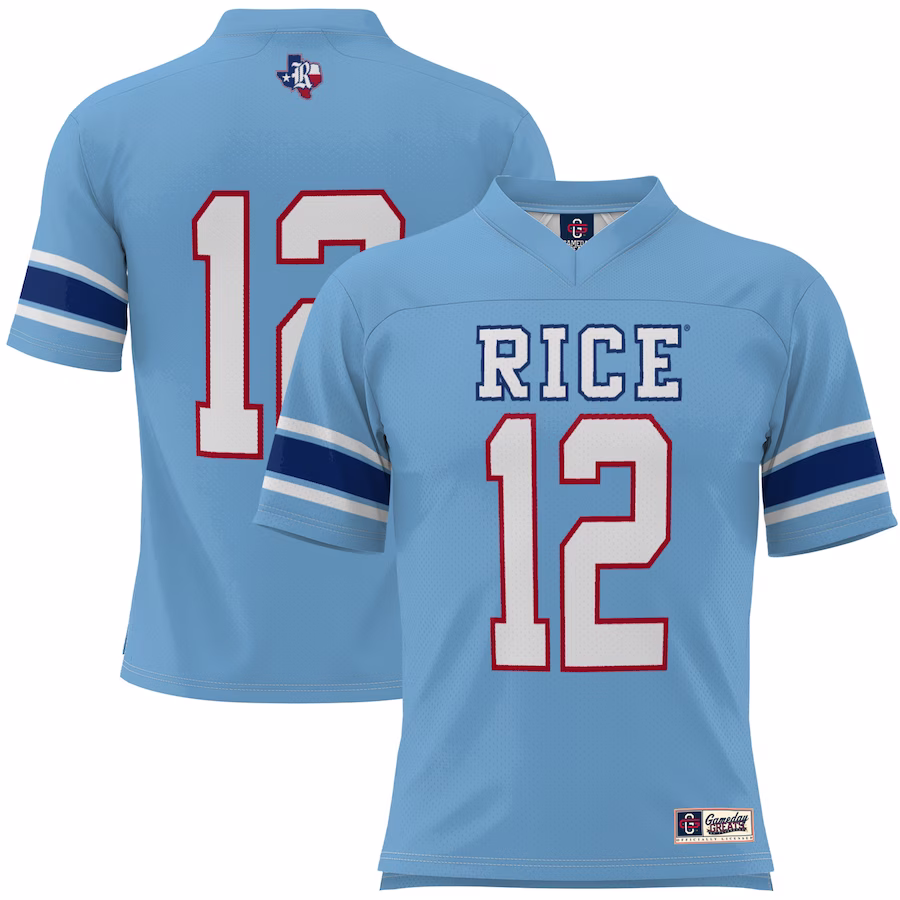 #1 Rice Owls GameDay Greats Youth Football Jersey - Light Blue - Jersey