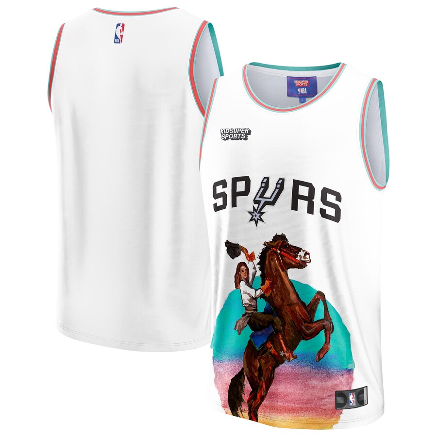Unisex San Antonio Spurs NBA & KidSuper Studios by Fanatics White Hometown Jersey - Jersey