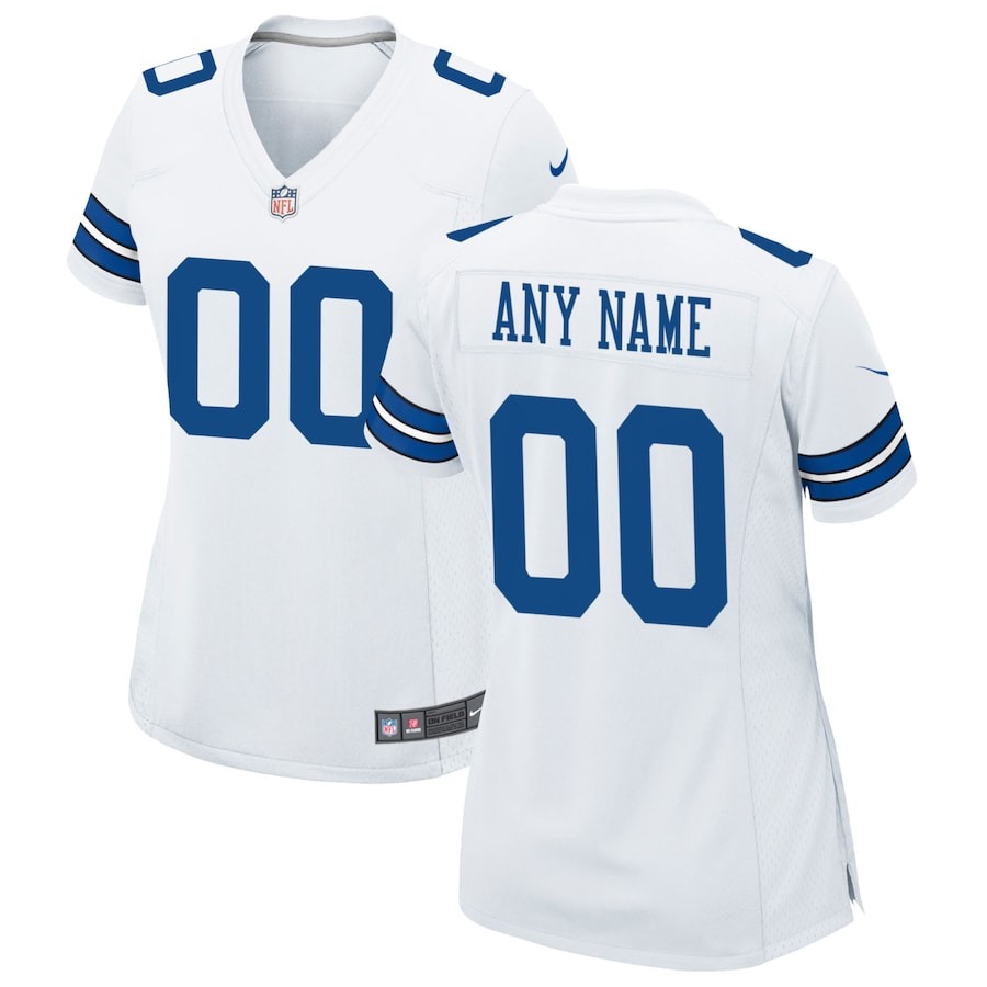 Women's Nike White Dallas Cowboys Custom Game Jersey - Jersey