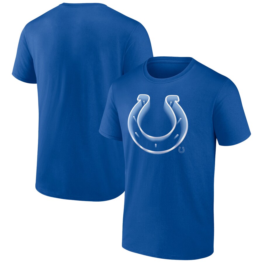 Men's Indianapolis Colts Fanatics Royal Chrome Dimension T-Shirt - Jersey