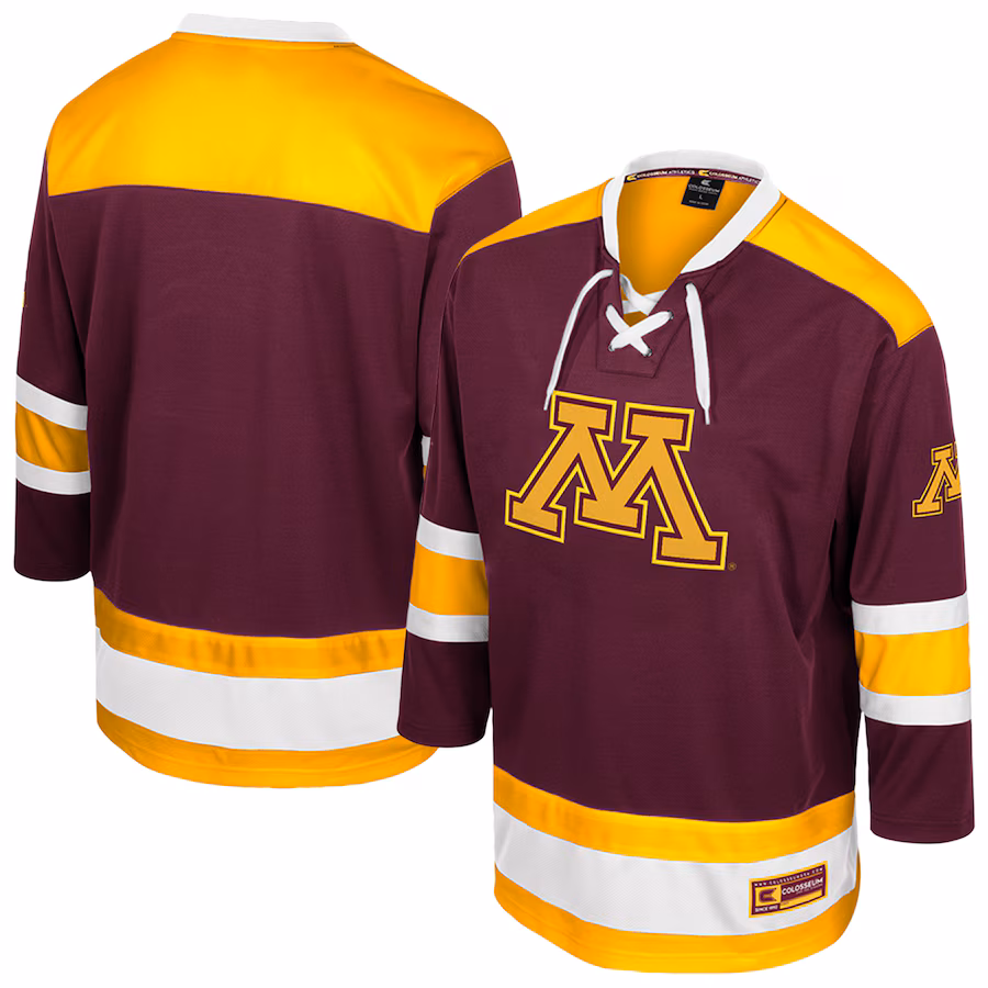 Men's Colosseum  Maroon Minnesota Golden Gophers Athletic Machine Fashion Hockey Jersey - Jersey