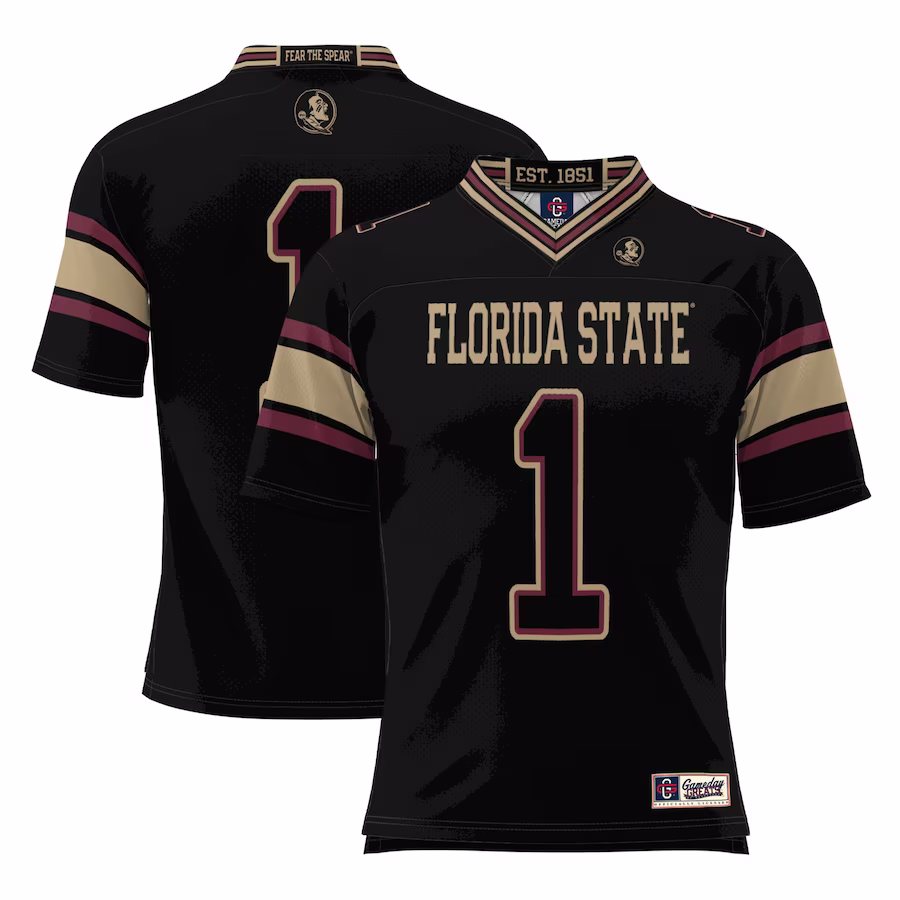 #1 Florida State Seminoles GameDay Greats Football Jersey - Black - Jersey