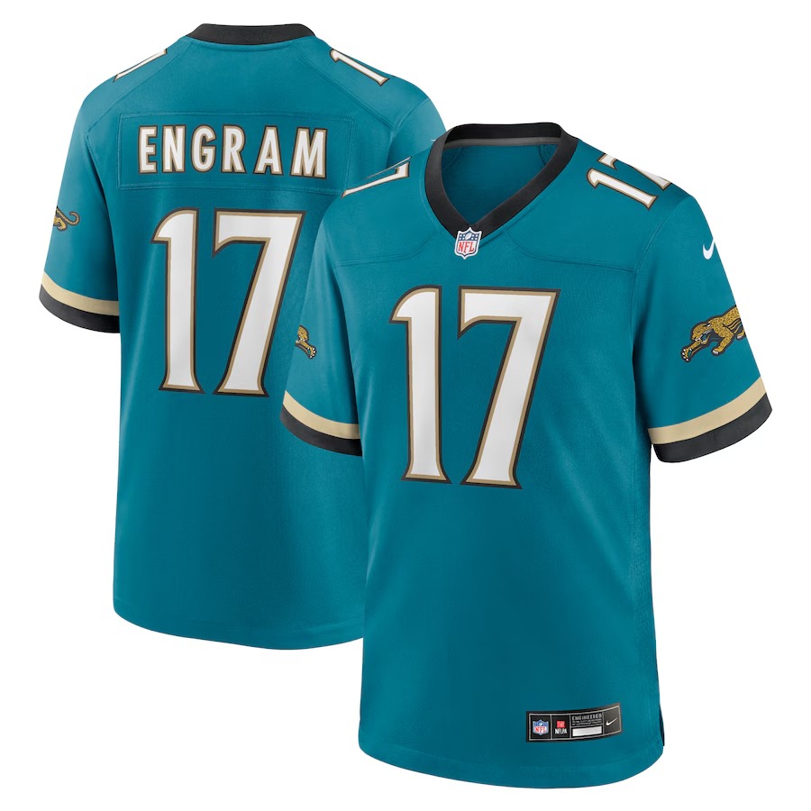 Men's Jacksonville Jaguars Evan Engram Nike Teal Prowler Throwback Player Game Jersey - Jersey