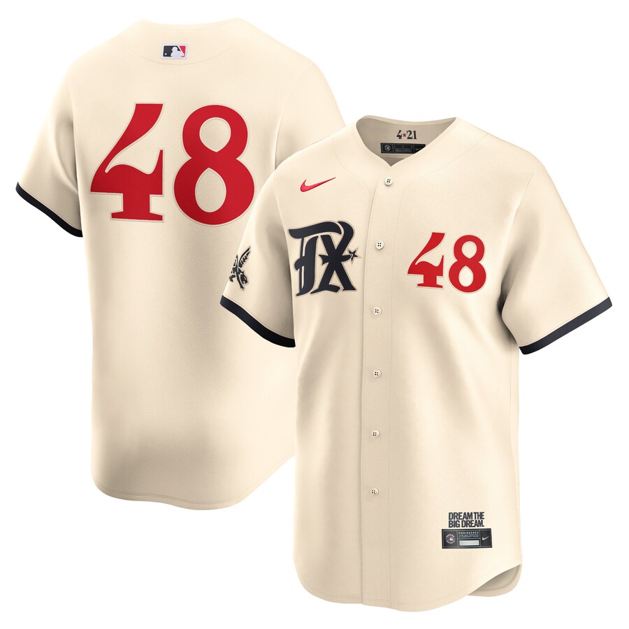Men's Texas Rangers Jacob deGrom Nike Natural City Connect Limited Player Jersey - Jersey