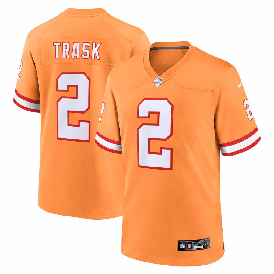 Men's Tampa Bay Buccaneers Kyle Trask Nike Orange Throwback Game Jersey - Jersey