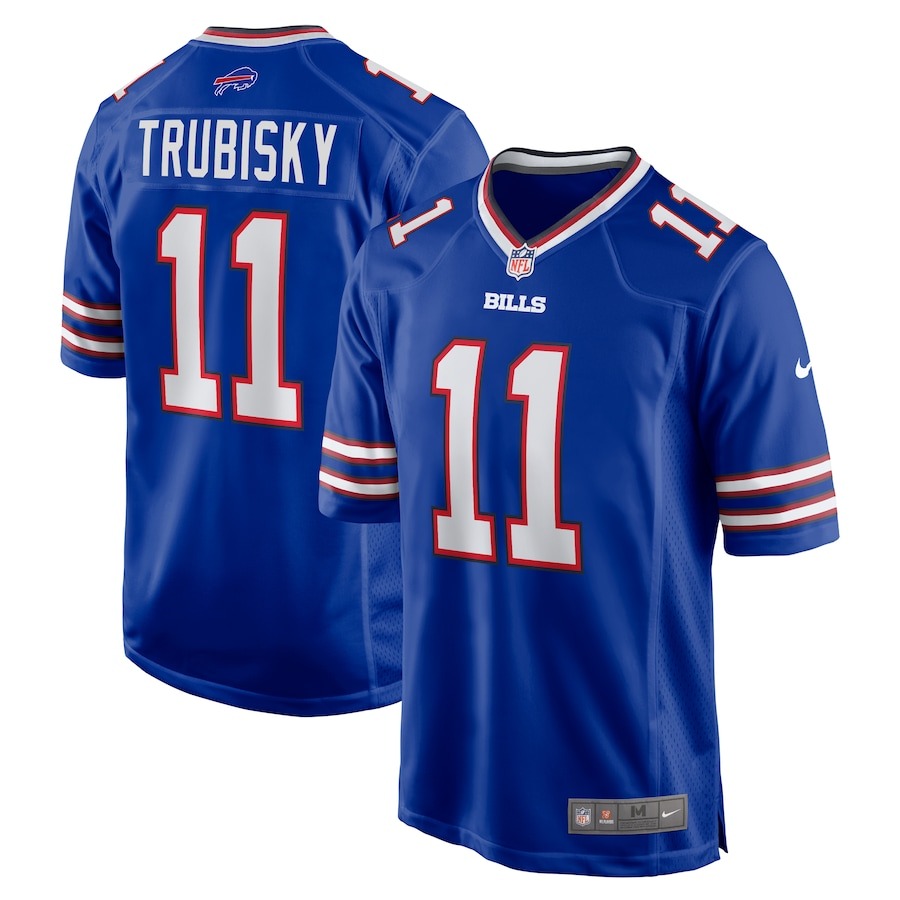 Men's Buffalo Bills Mitchell Trubisky Nike  Royal  Game Jersey - Jersey