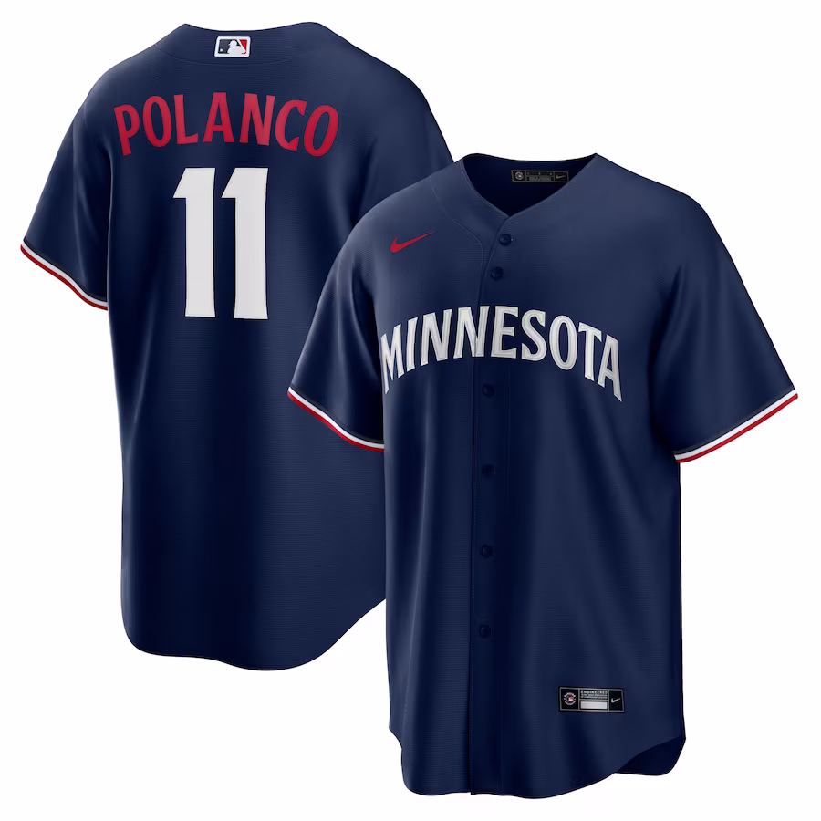 Men's Minnesota Twins Jorge Polanco Nike Navy Alternate Replica Player Jersey - Jersey