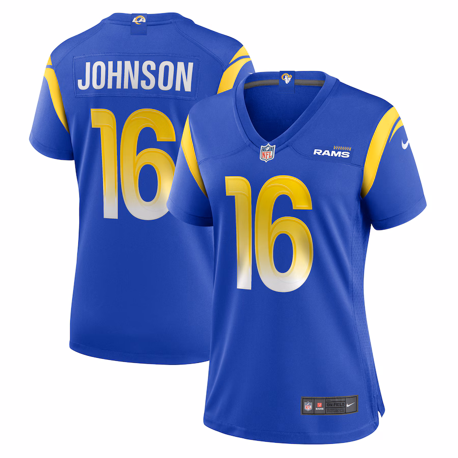 Women's Los Angeles Rams Tyler Johnson Nike  Royal Team Game Jersey - Jersey