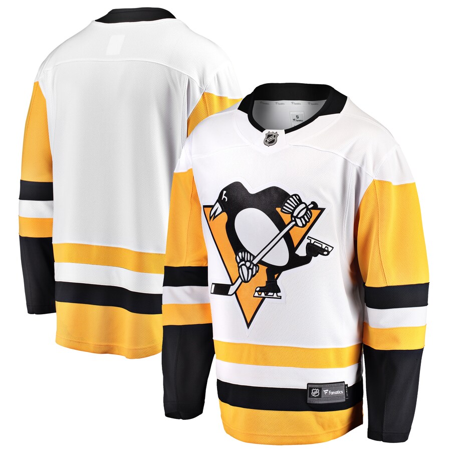 Men's Pittsburgh Penguins Fanatics Branded White Breakaway Away Jersey - Jersey
