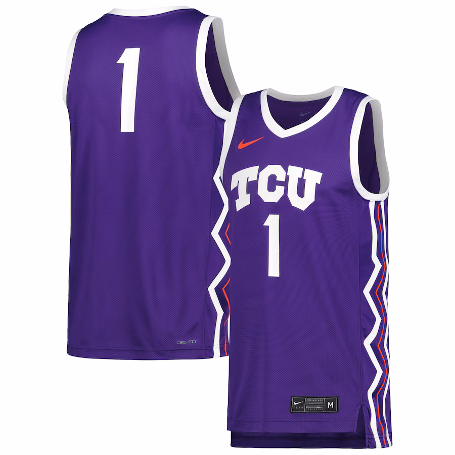 Men's Nike Purple TCU Horned Frogs Replica Basketball Jersey - Jersey
