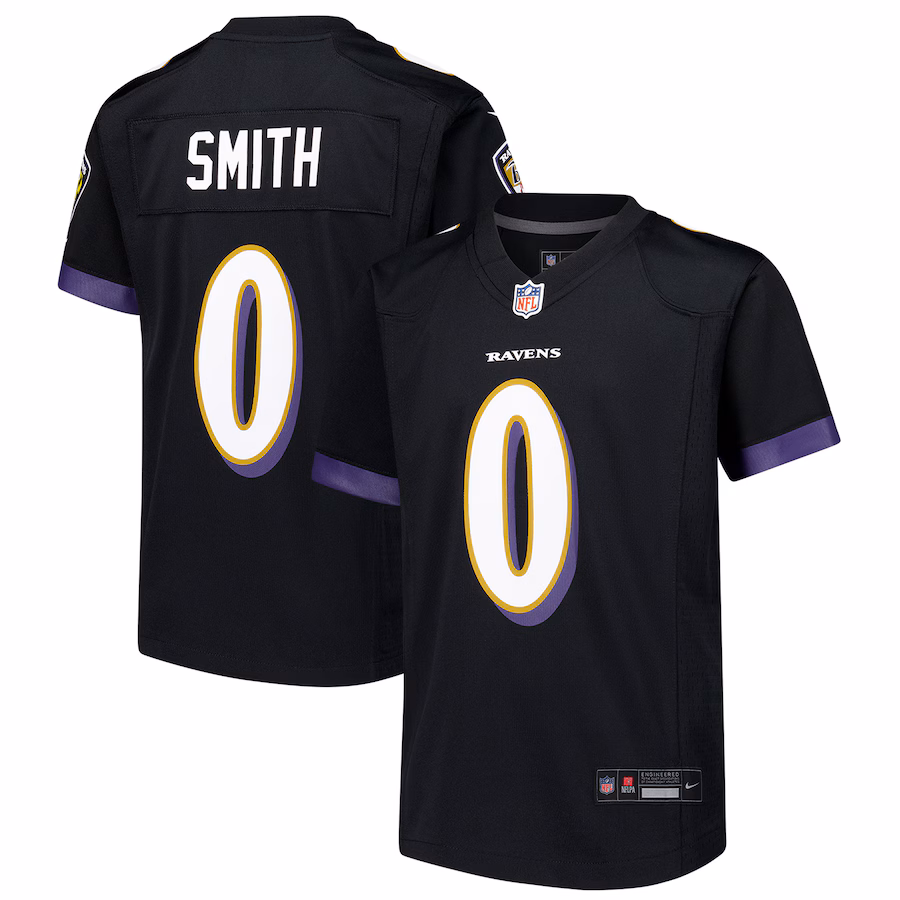 Youth Baltimore Ravens Roquan Smith Nike Black Alternate Player Game Jersey - Jersey