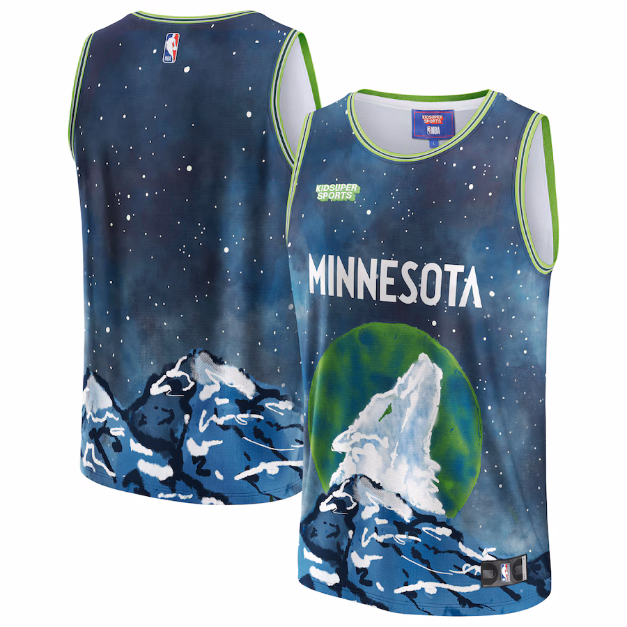 Unisex Minnesota Timberwolves NBA & KidSuper Studios by Fanatics Blue Hometown Jersey - Jersey