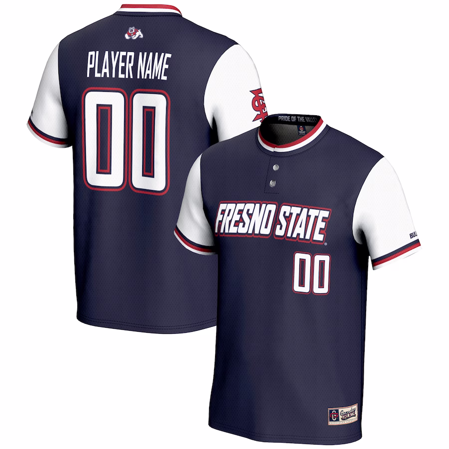 Fresno State Bulldogs GameDay Greats NIL Pick-A-Player Lightweight Softball Jersey - Navy - Jersey