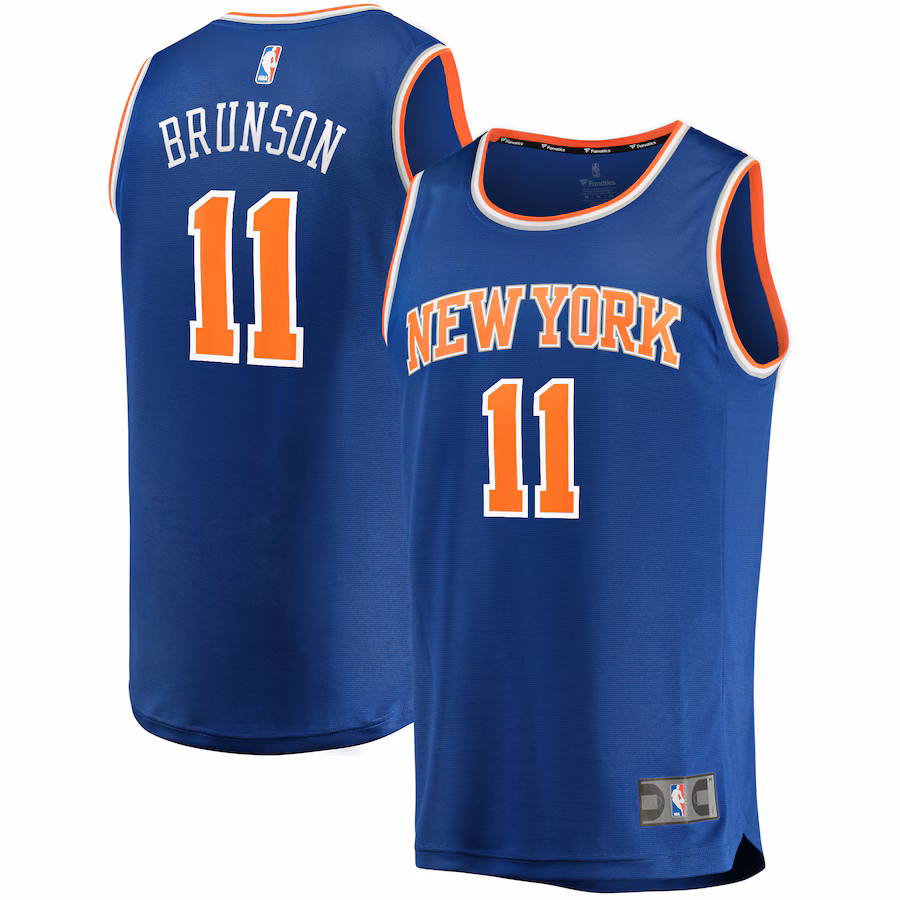 Men's New York Knicks Jalen Brunson Fanatics Blue Fast Break Replica Jersey - Icon Edition - Jersey