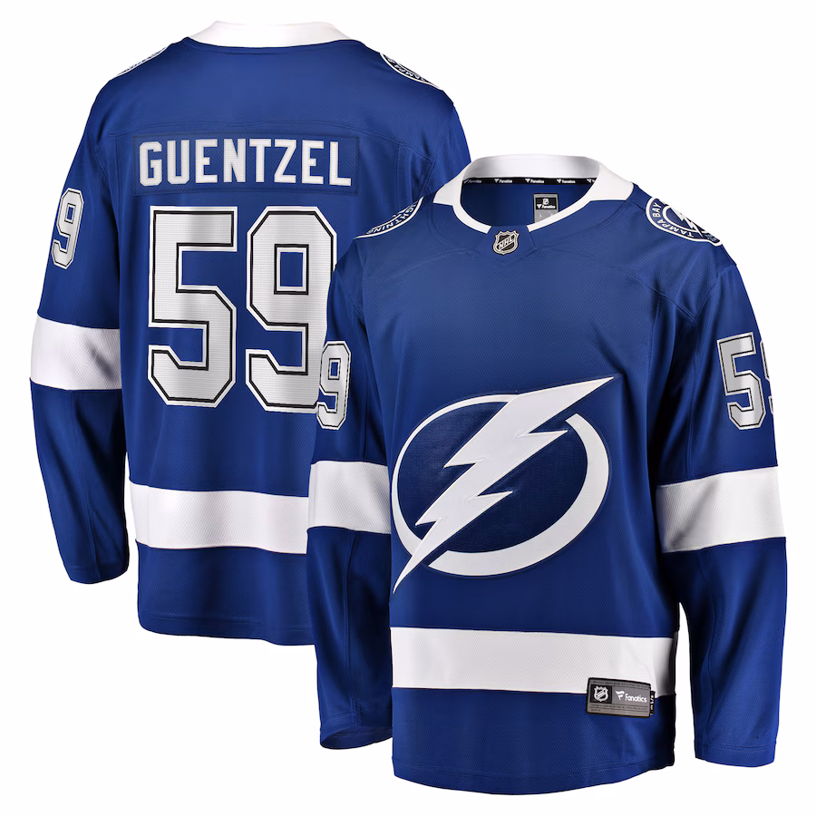Men's Tampa Bay Lightning Jake Guentzel Fanatics Blue Home Premier Breakaway Player Jersey - Jersey