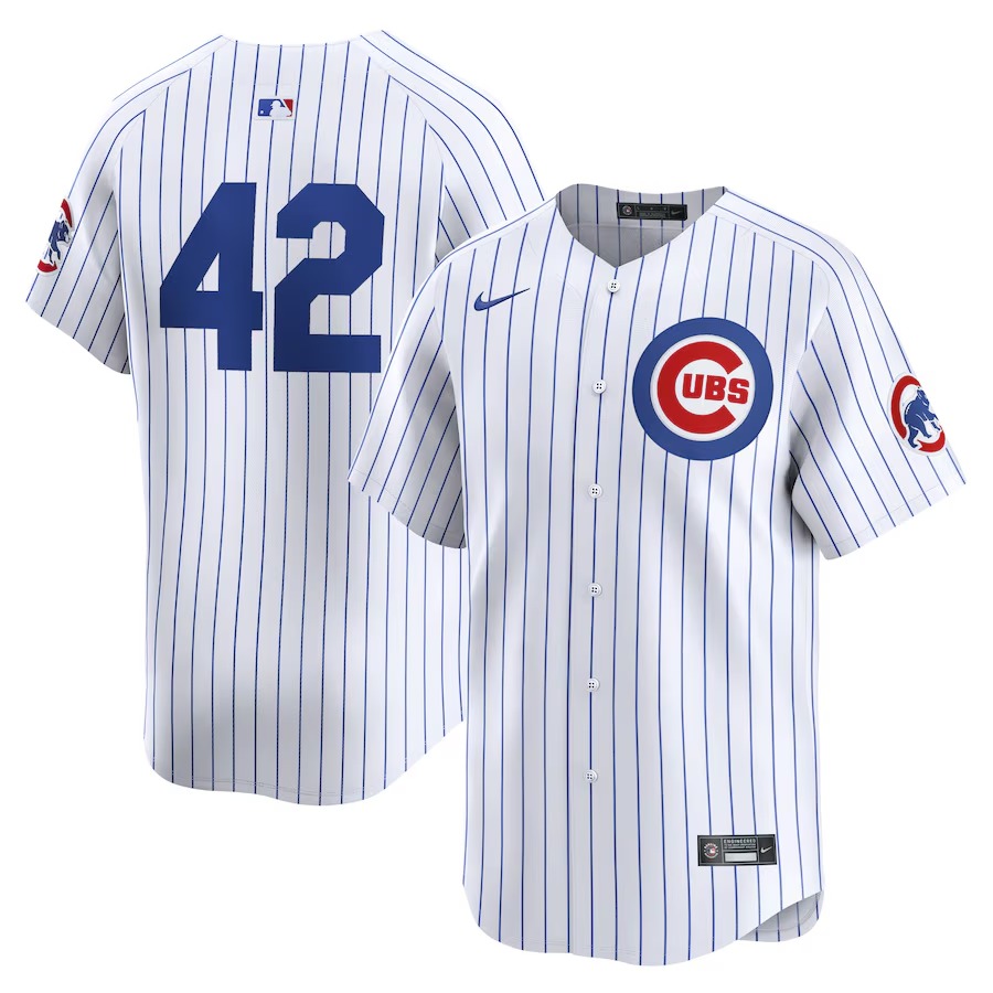 Men's Chicago Cubs  Nike White 2024 Jackie Robinson Day Home Limited Jersey - Jersey