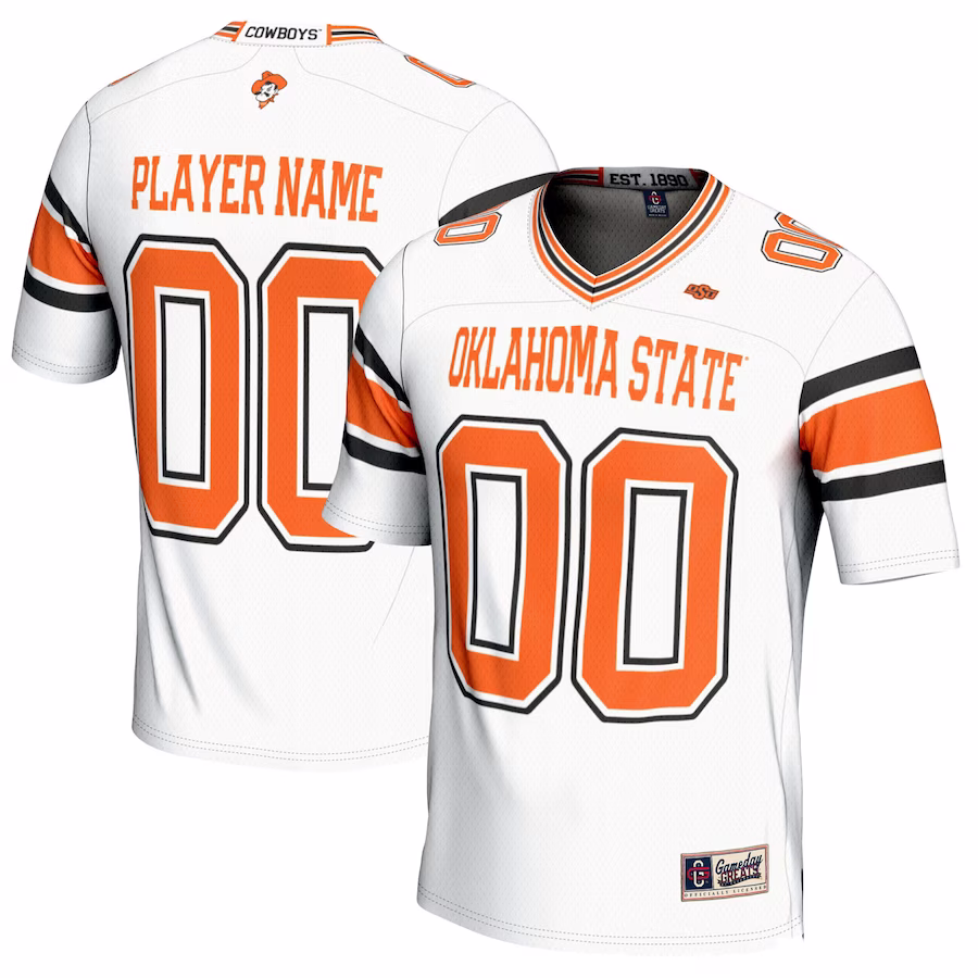 Oklahoma State Cowboys GameDay Greats NIL Pick-A-Player Football Jersey - White - Jersey