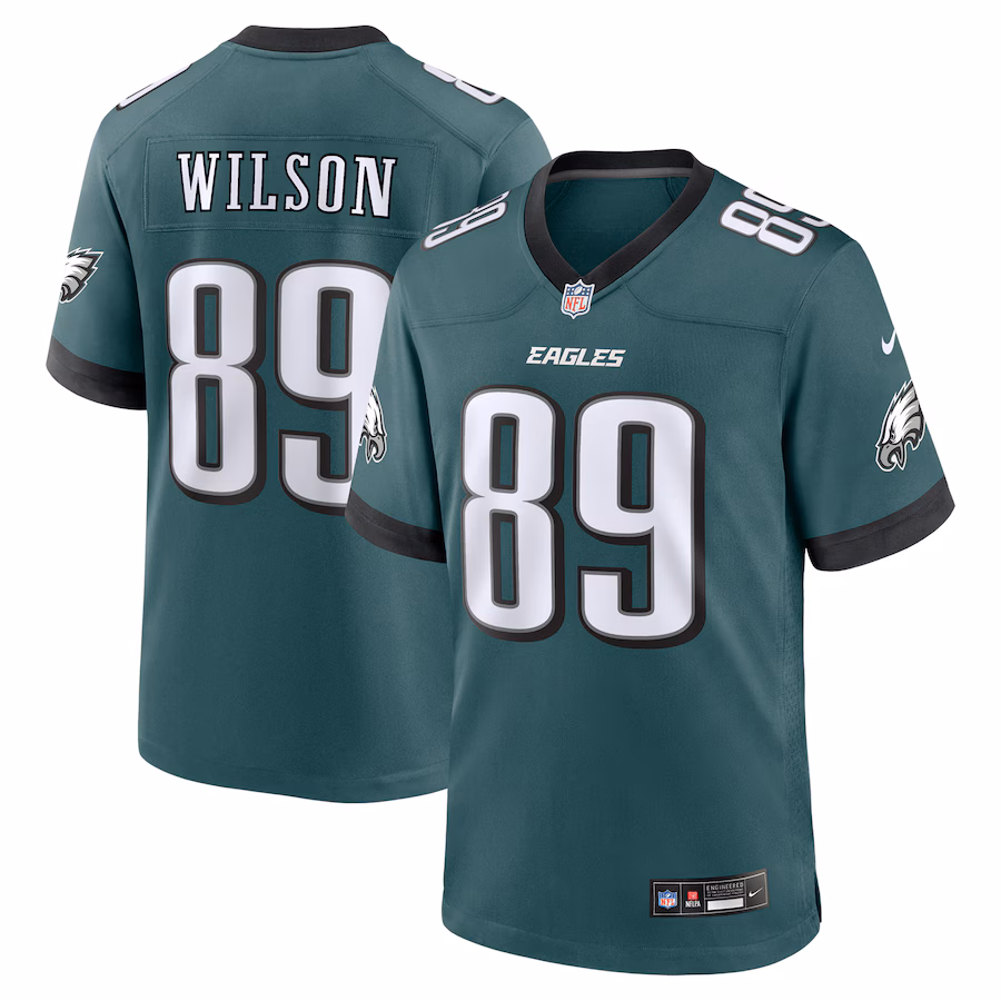 Men's Philadelphia Eagles Johnny Wilson Nike Midnight Green Team Game Jersey - Jersey