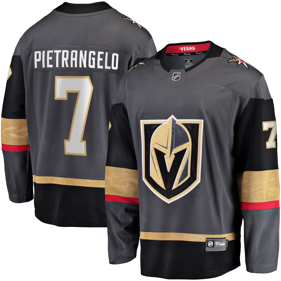 Men's Vegas Golden Knights Alex Pietrangelo Fanatics Branded Gray Alternate Premier Breakaway Player Jersey - Jersey