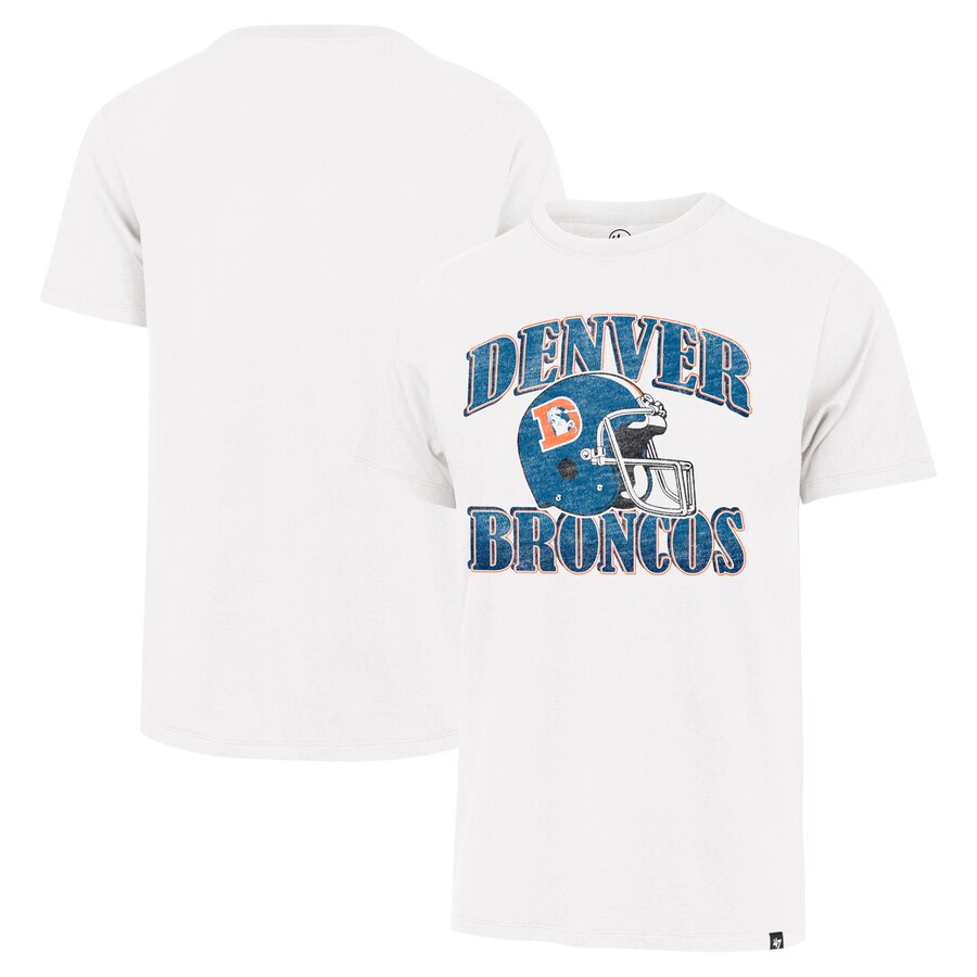 Men's Denver Broncos '47 Cream Overrun Franklin Throwback T-Shirt - Jersey