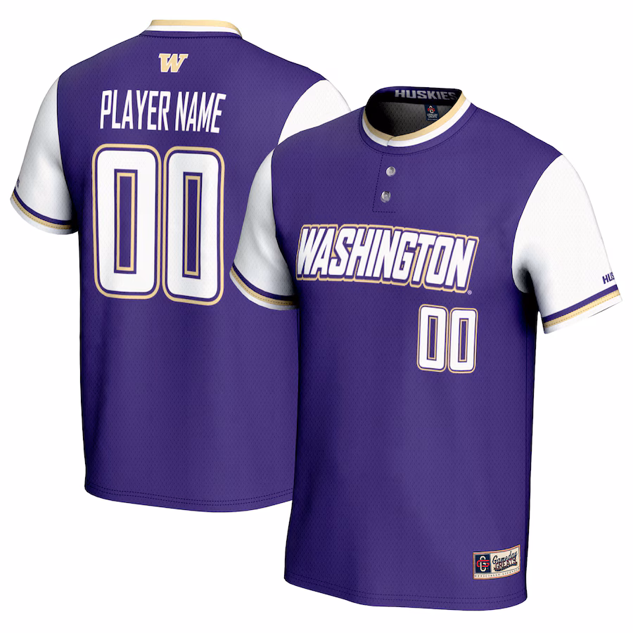 Washington Huskies GameDay Greats Unisex NIL Pick-A-Player Lightweight Softball Jersey - Purple - Jersey