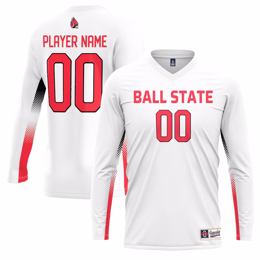 Ball State Cardinals GameDay Greats Youth NIL Lightweight Volleyball Jersey - White - Jersey