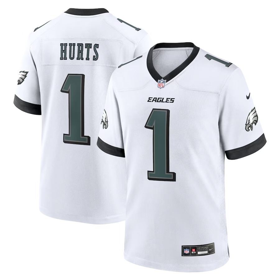 Men's Philadelphia Eagles Jalen Hurts Nike White White Game Jersey - Jersey