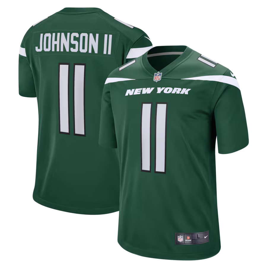 Men's New York Jets Jermaine Johnson II Nike Gotham Green Game Jersey - Jersey