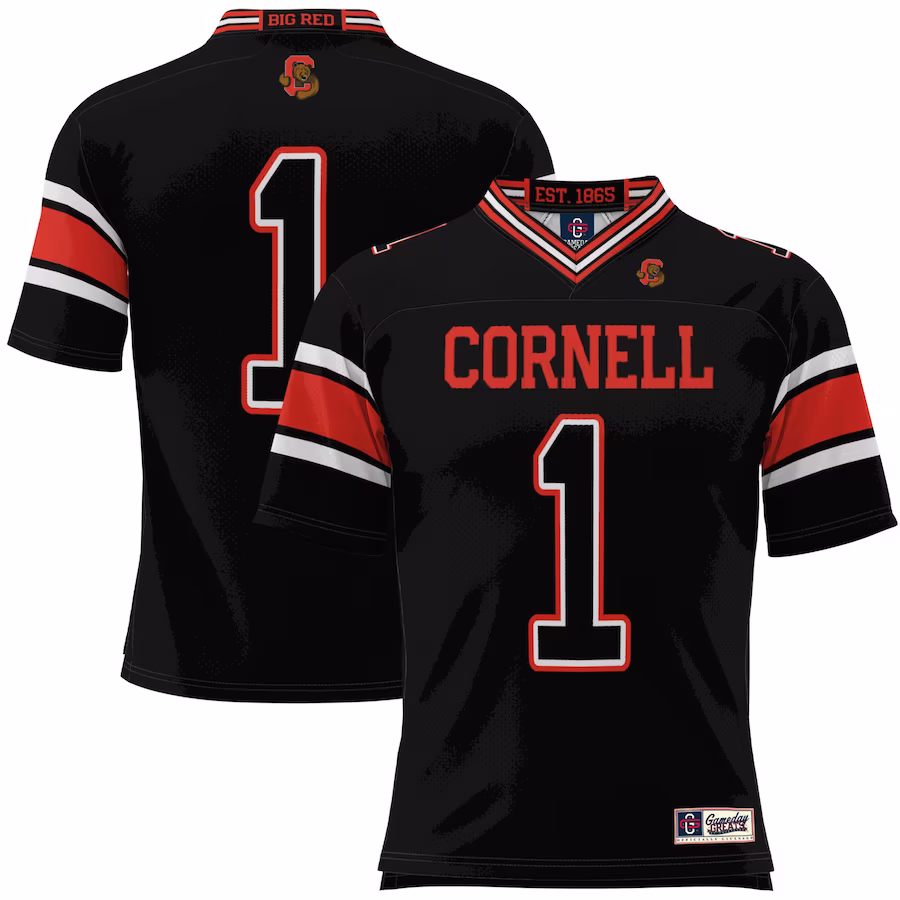 #1 Cornell Big Red GameDay Greats Football Jersey - Black - Jersey