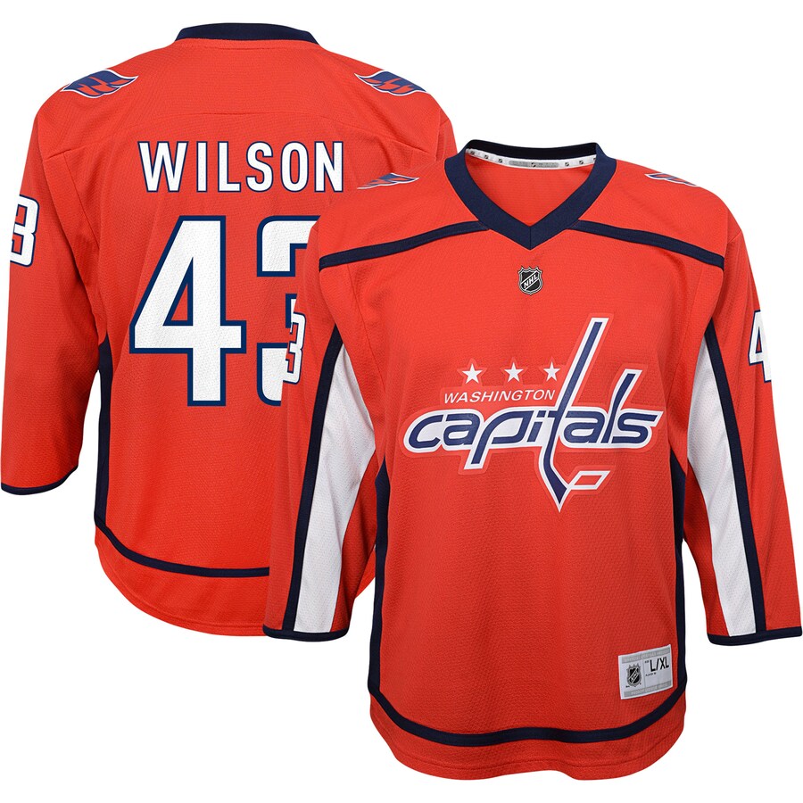Youth Washington Capitals Tom Wilson Red Home Replica Player Jersey - Jersey