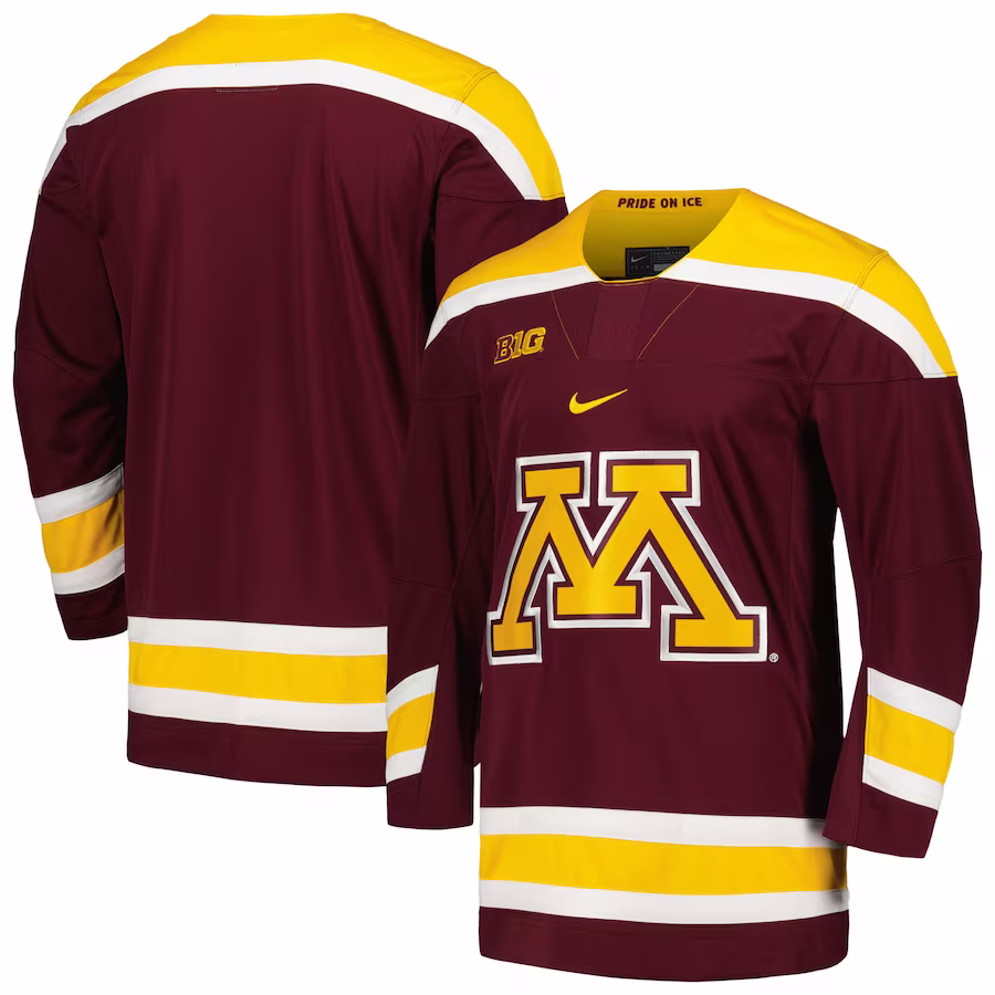 Minnesota Golden Gophers Nike Replica Hockey Jersey - Maroon - Jersey