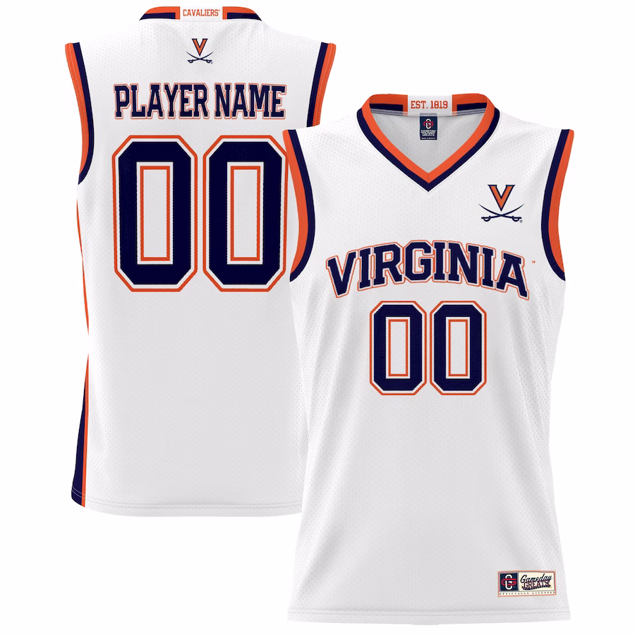 Virginia Cavaliers NIL Pick-A-Player Lightweight Basketball Jersey - White - Jersey