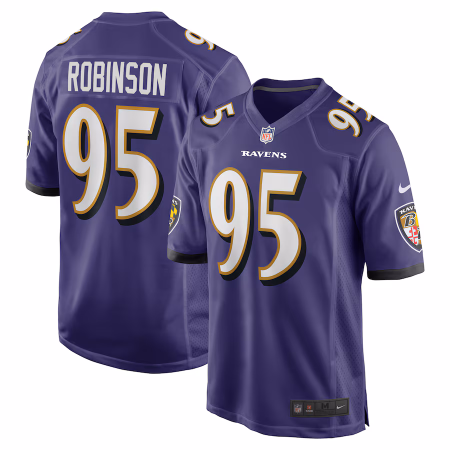Men's Baltimore Ravens Tavius Robinson Nike Purple Team Game Jersey - Jersey