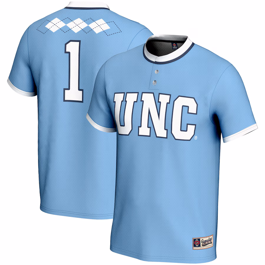 Unisex GameDay Greats  Carolina Blue #1 North Carolina Tar Heels Lightweight Softball Jersey - Jersey