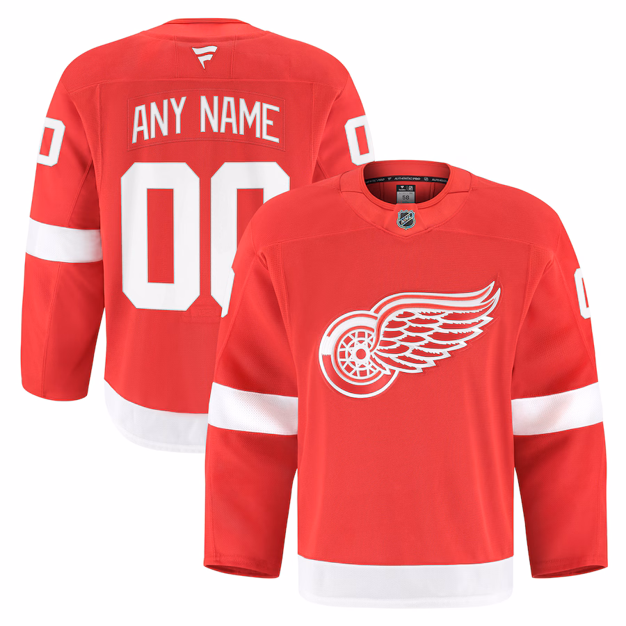 Men's Detroit Red Wings Fanatics Red Home Authentic Pro Custom Jersey - Jersey