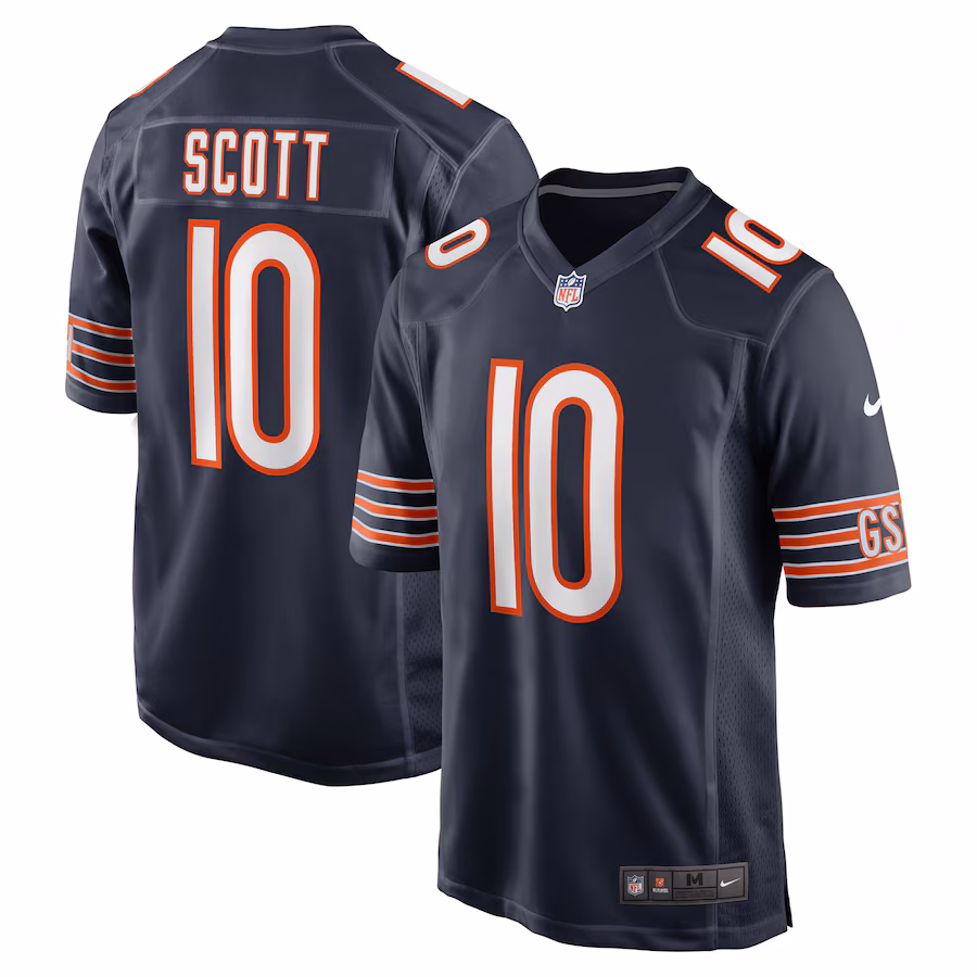 Men's Chicago Bears Tyler Scott Nike Navy Game Jersey - Jersey