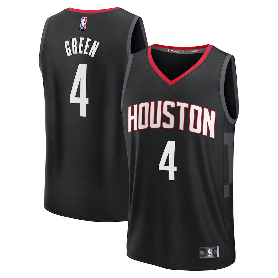 Youth Houston Rockets Jalen Green Fanatics Black Fast Break Replica Player Jersey - Statement Edition - Jersey