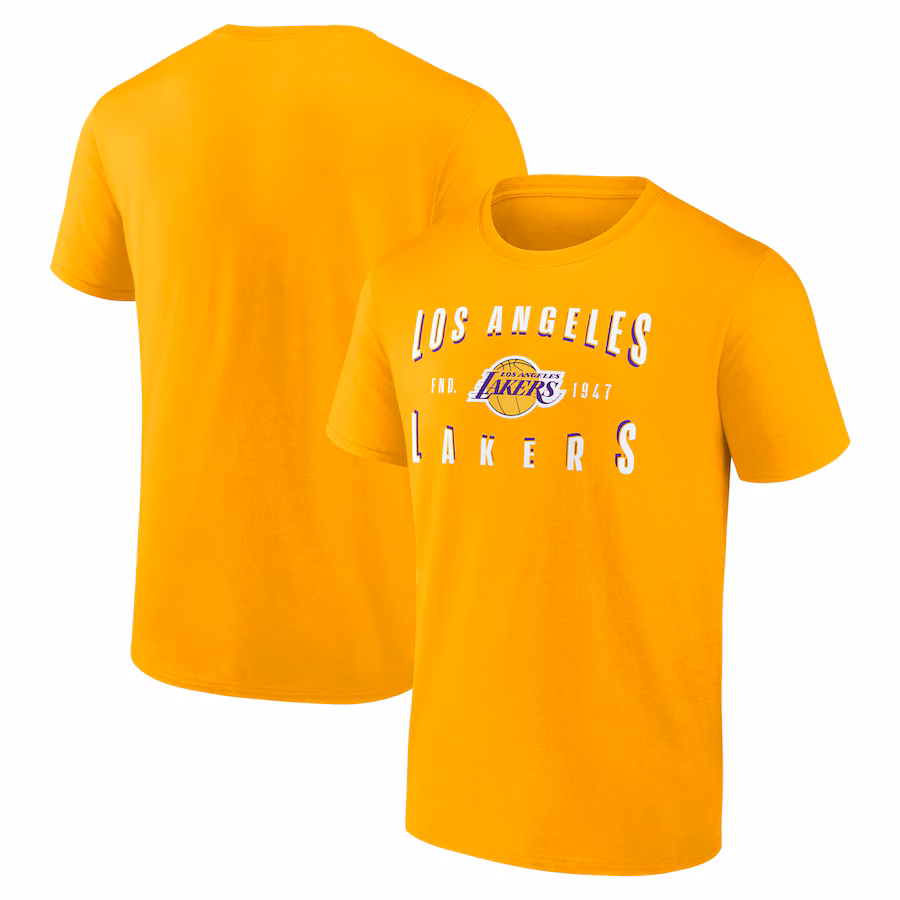 Men's Los Angeles Lakers Fanatics Gold Competition T-Shirt - Jersey