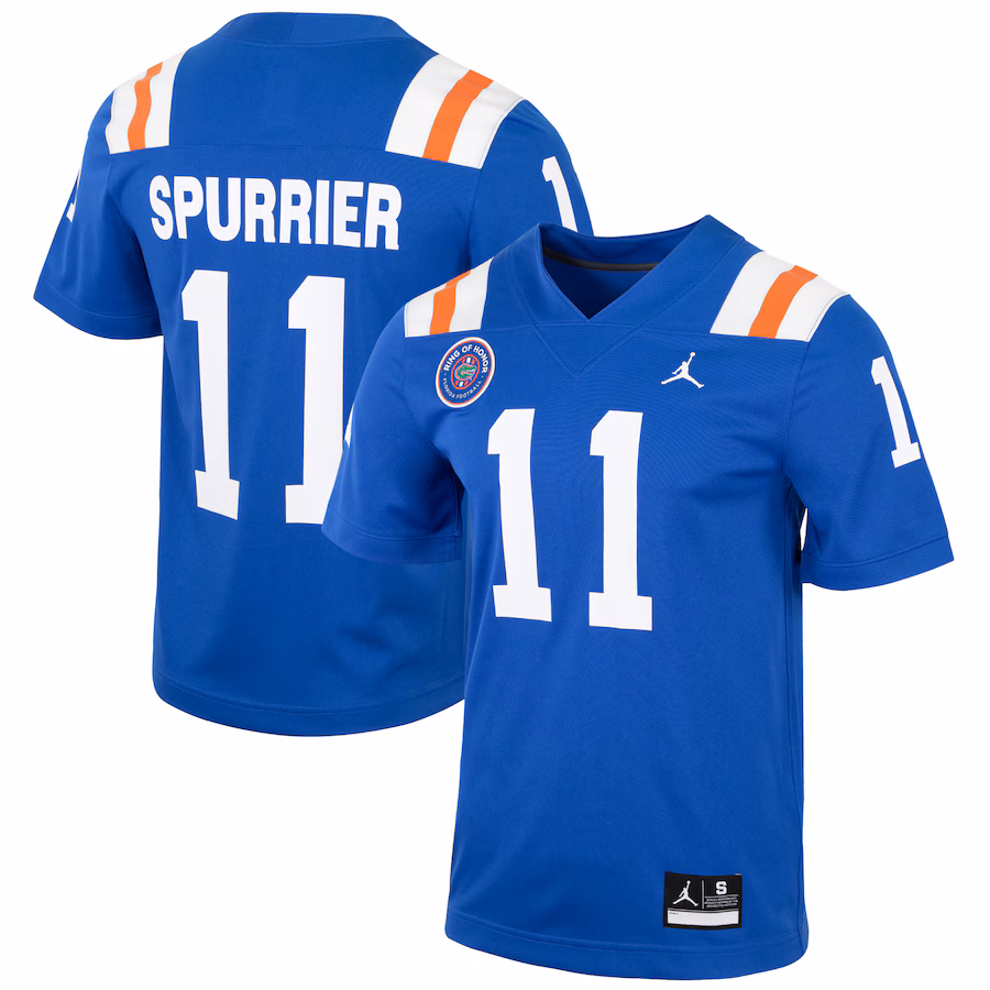 Men's Jordan Brand Steve Spurrier Royal Florida Gators Alternate Ring of Honor Replica Jersey - Jersey