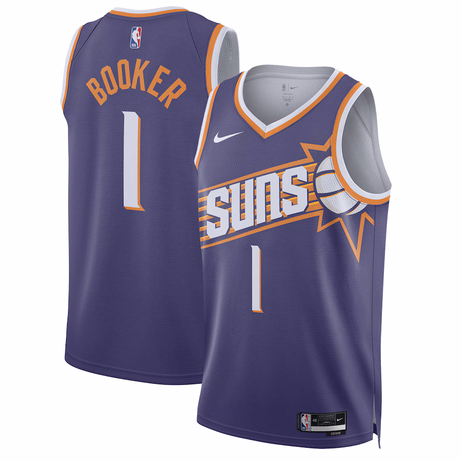 Unisex Phoenix Suns Devin Booker Nike Purple Swingman Jersey - Icon Edition - Jersey