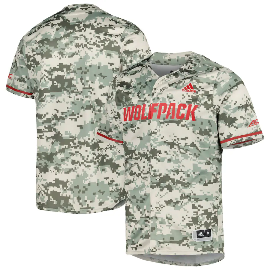 NC State Wolfpack adidas Replica Baseball Jersey - Camo - Jersey