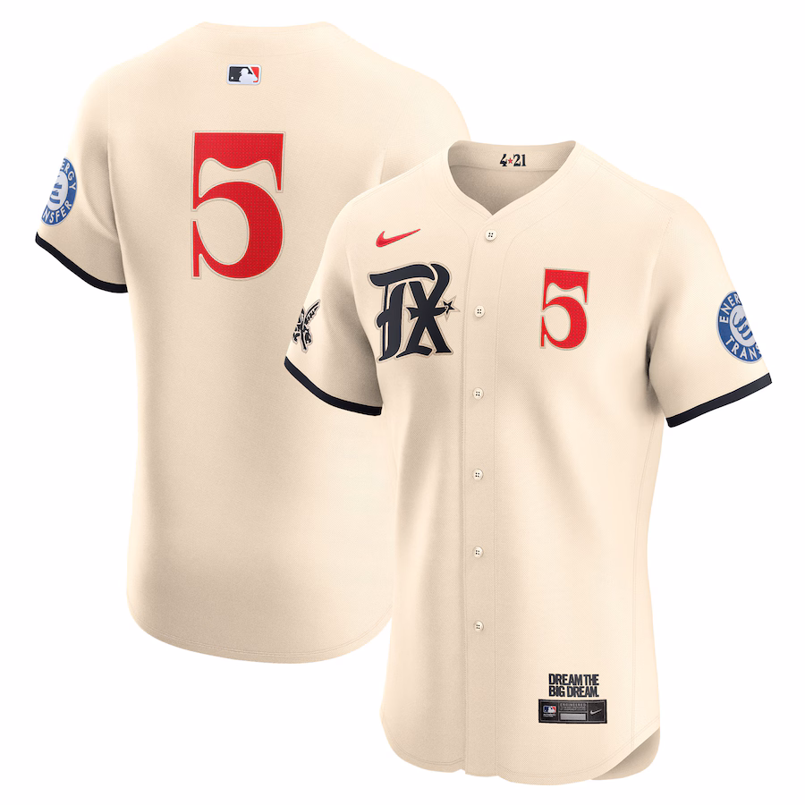 Men's Texas Rangers Corey Seager Nike Cream City Connect Elite Jersey - Jersey