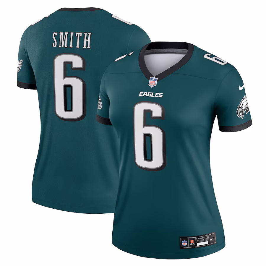Women's Philadelphia Eagles DeVonta Smith Nike Midnight Green Legend Player Performance Top - Jersey
