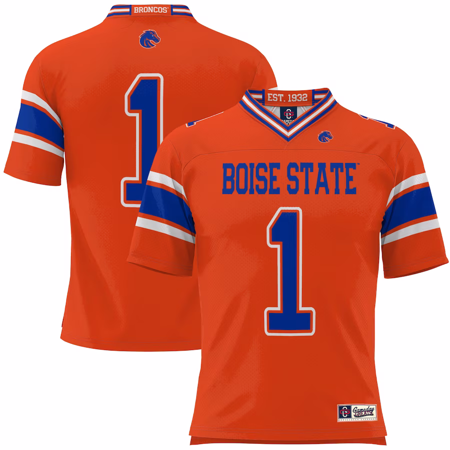 #1 Boise State Broncos GameDay Greats Football Jersey - Orange - Jersey