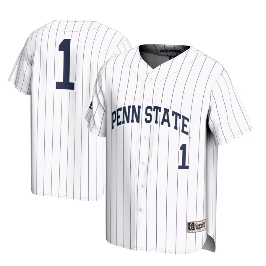 #1 Penn State Nittany Lions GameDay Greats Youth Lightweight Baseball Fashion Jersey - White - Jersey