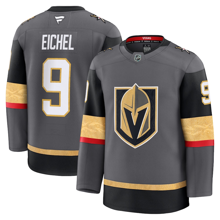 Men's Vegas Golden Knights Jack Eichel Fanatics Gray Alternate Premium Jersey - Jersey