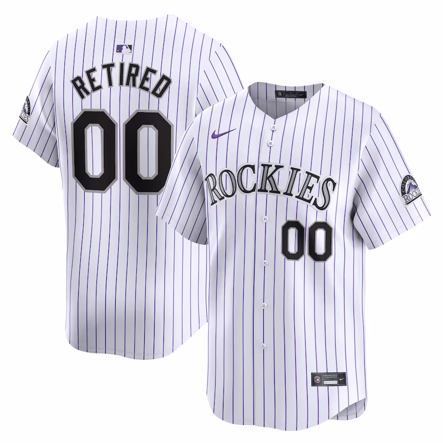 Men's Colorado Rockies Nike White Home Limited Pick-A-Player Retired Roster Jersey - Jersey