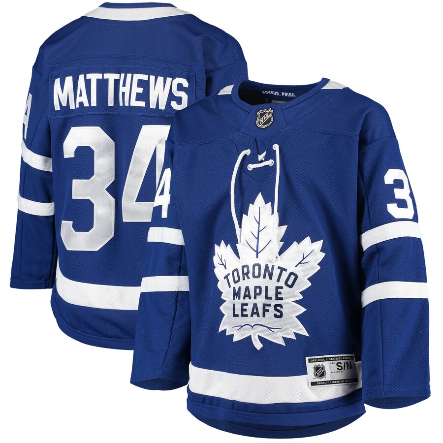 Youth Toronto Maple Leafs Auston Matthews Blue Home Premier Player Jersey - Jersey